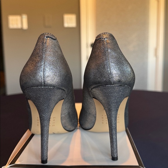 White House Black Market Olivia Metallic Silver Heels | Size 7.5 - Picture 8 of 8
